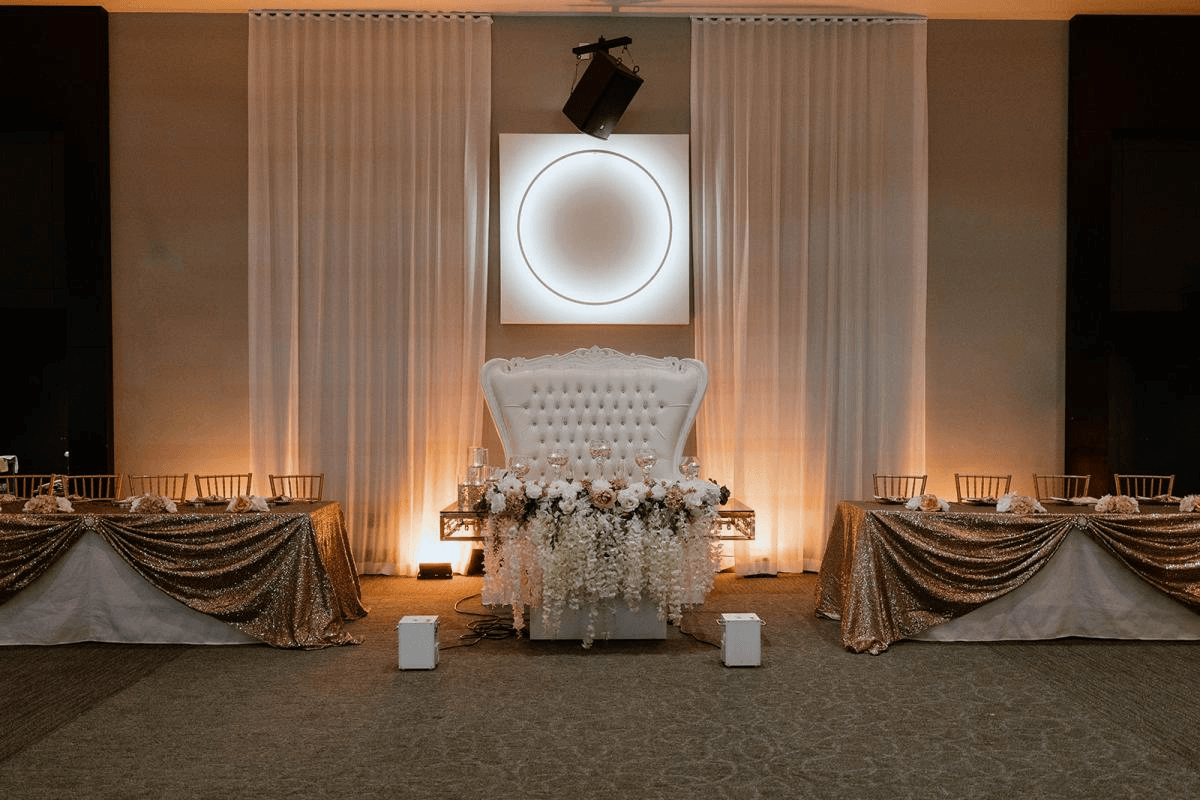 Tables for Bride and Groom and Wedding Party